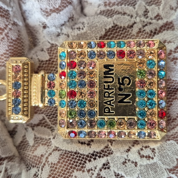 NWT Handmade 3pc LUXURY FASHIONED ✨BLING✨ Necklace & Earrings Set - Picture 14 of 17